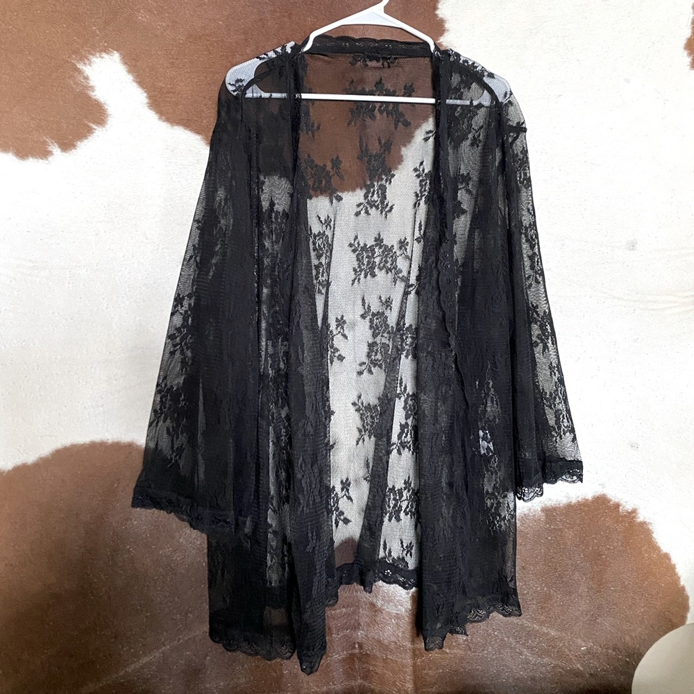 Lace cardigan/ swimsuit cover up
